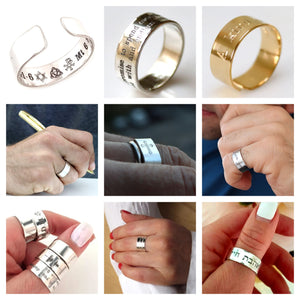 Personalized Rings - Engraved Rings - Customized Rings - Custom bands