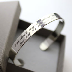 personalized silver bracelet