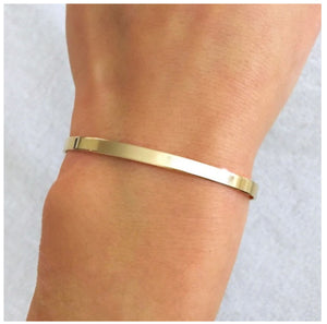 gold slick  bracelet - Sleek Gold Bangle