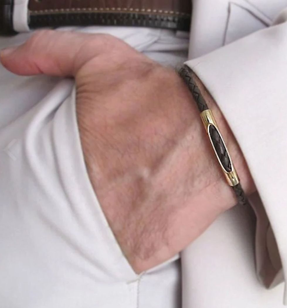 handmade braided leather bracelet mens