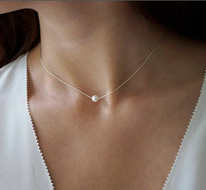 Bridal Pearl Sterling Silver Necklace