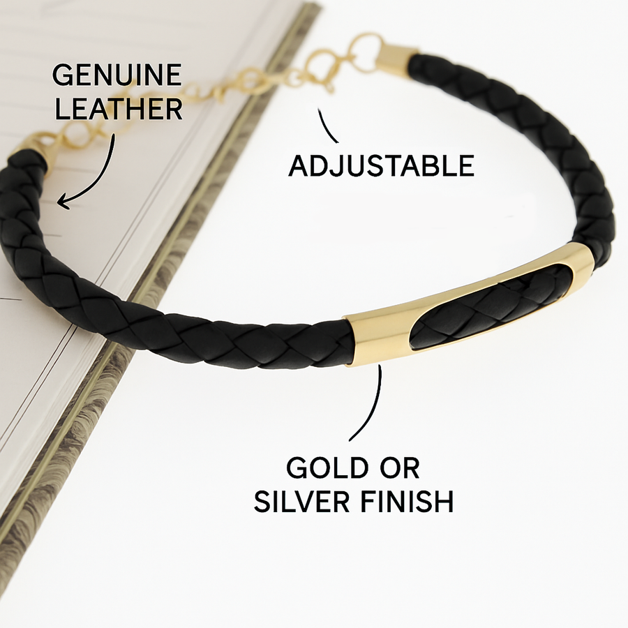 handmade braided leather bracelet mens