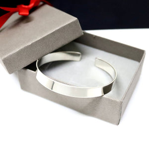 Faith Cuff Bracelet for Men - Personalized 925 Sterling silver Open bangle cuff