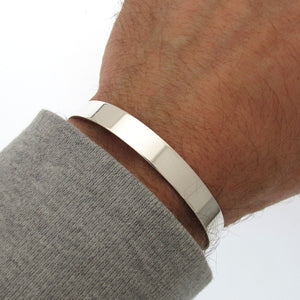 Personalized Sterling Silver Men's Inspiration Cuff Bracelet