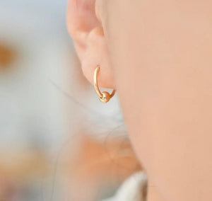Gold Floating Hoops