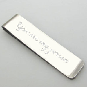 Quote Engraved Money Clip Holder