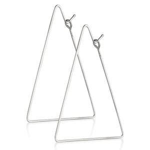 Sterling Silver triangle hoops