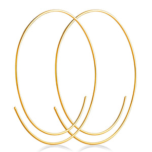 Gold Hoop Earrings, Swirl Hoops in gold Filled, Elegant Hoops for women