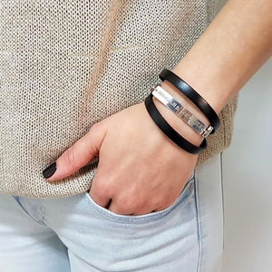 Custom Leather Wrap Bracelet