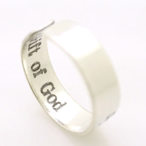 hidden words engraved silver bracelet