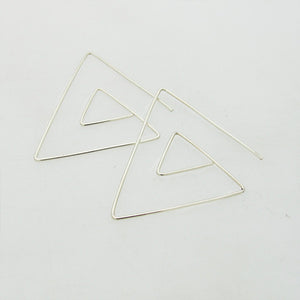 Spiral Triangle Earrings