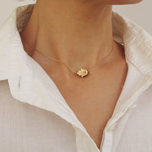 artisan Hamsa pendant necklace for her