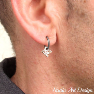 3D star pendant earring