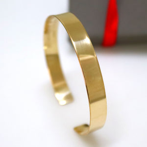 Gold Cuff Bracelet with Secret Message
