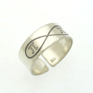 Infinity Personalized Sterling Silver Ring