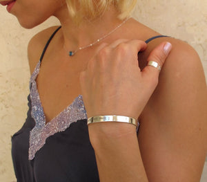 Women's Birthday Gift - Custom Sterling Silver Bracelet