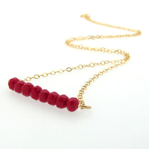 Cherry Jade Gold Necklace