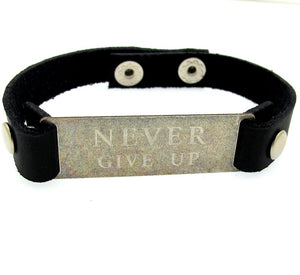 Never Give Up Custom Bracelet for men