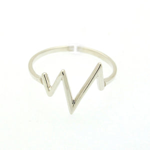 Sterling Silver Heart Beat Ring