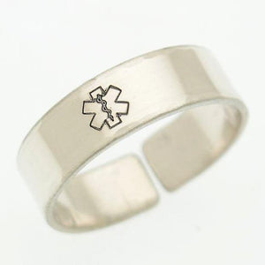 Personalized Medical Alert Ring for her