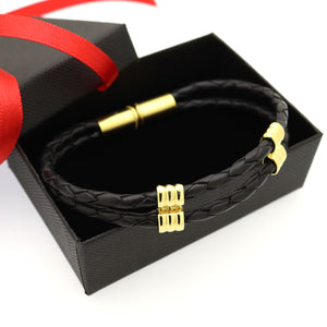Double Layer braided bracelet for men