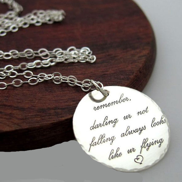 Sterling Silver Inspirational Words Jewelry Inspirational Sterling