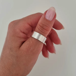 matte silver ring for women