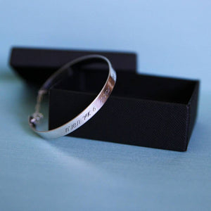 Hebrew bracelet - Jewish Gift - Bat Mitzvah gift - sterling silver cuff 