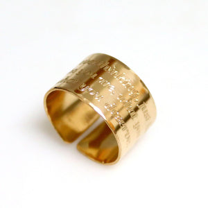Personalized Gold Cigar Ring for Women