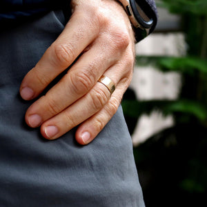 Promise Gift - Custom Gold Filled Band Ring for Men