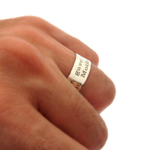Inspirational Ring - Engraved Quote Ring