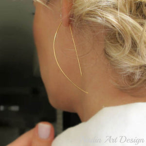 Gold Filled Long threader earrings