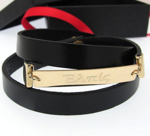 Mens Personalized Wrap Bracelet