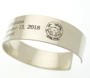 Air Force gift - Personalized Mens Cuff Bracelet
