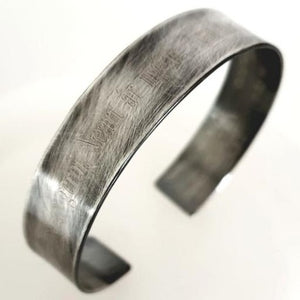 Rustic Bracelet for Men - Hidden Message engraved cuff for men - Artisan Mens jewelry