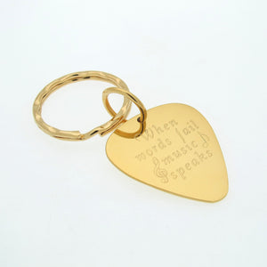Gold Guitar Pick - Musician Personalized Gift
