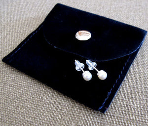 Stud Earrings with Pearls - Wedding Earrings