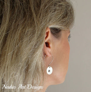 Initial charms earrings