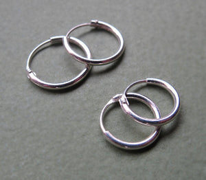 Sterling Silver Rounded Hoops - Small Earrings