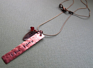 Copper Snake Thin Chain Necklace