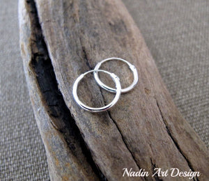 Sterling Silver Rounded Hoops - Small Earrings