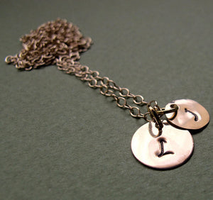 Initial Charms Sterling Silver Necklace