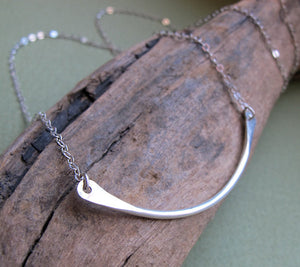 handmade silver bar necklace