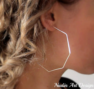 Geometric Lightweight Silver earrings
