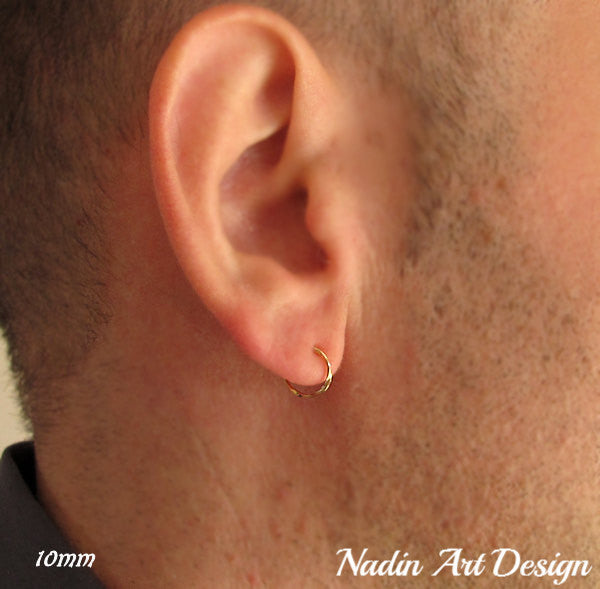 Gold Earrings Mens Jewelry 14K Gold Filled - Main Image