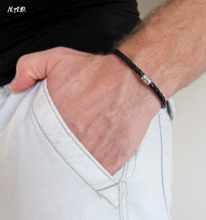 Genuine Leather Mens Bracelet