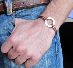 Adjustable Leather Bracelet - Dad Bracelet