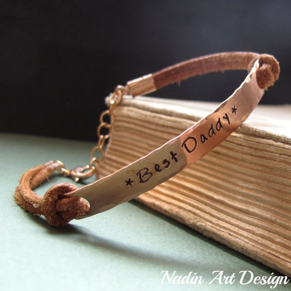 Engraved dad bracelet hotsell