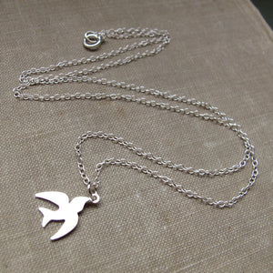 Bird Necklace - Swallow/Dove Pendant Necklace