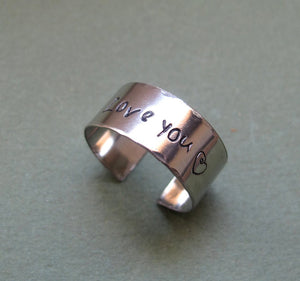 Adjustable Custom Sterling Silver Ring